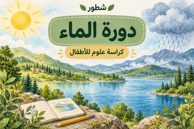 كراسة دورة الماء للأطفال PDF مع أنشطة وتجربة