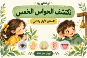 ورقة عمل تدريبات الحواس الخمس للأطفال PDF مع الإجابات